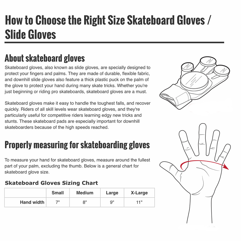 Slide Gloves Size Chart