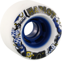 Venom Harlot Cobra Core White / Blue Longboard Skateboard Wheels - 70mm 82a