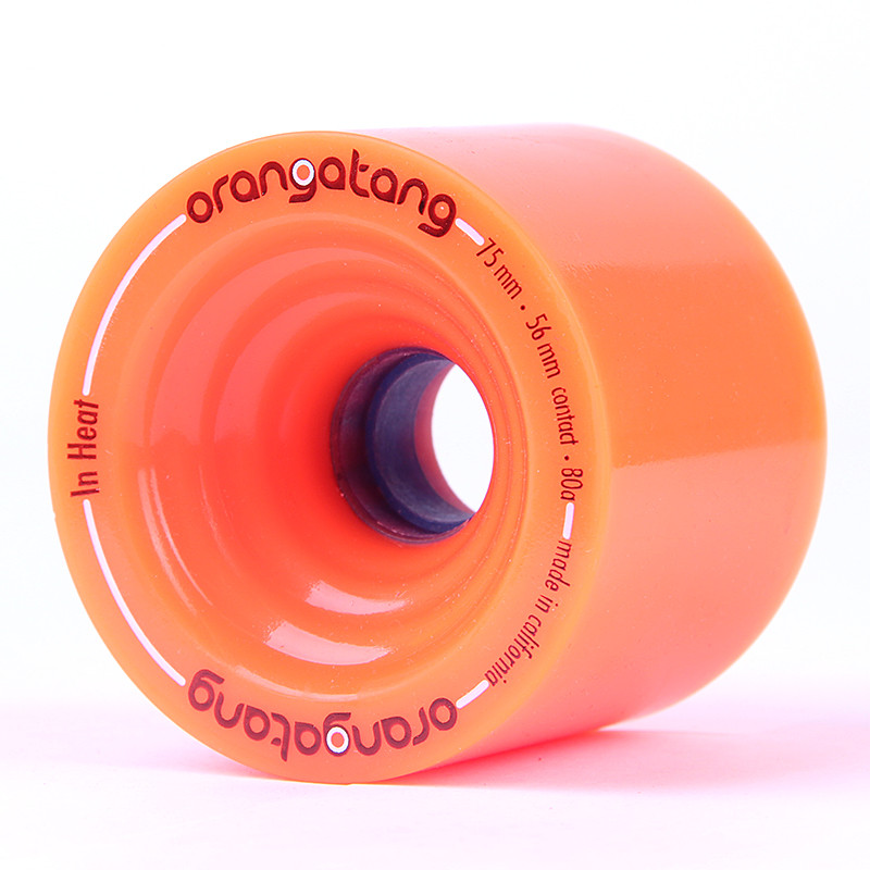 Orangatang In Heat Orange Longboard Skateboard Wheels – 75mm 80a 