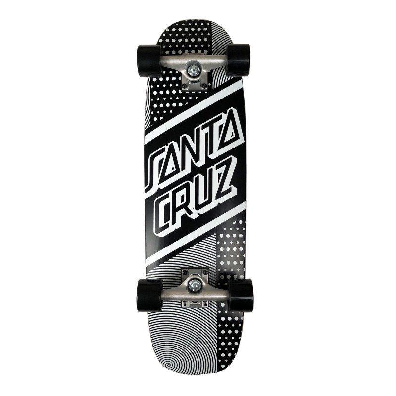 Santa Cruz Street Skate Black/White Skateboard Cruiser Complete