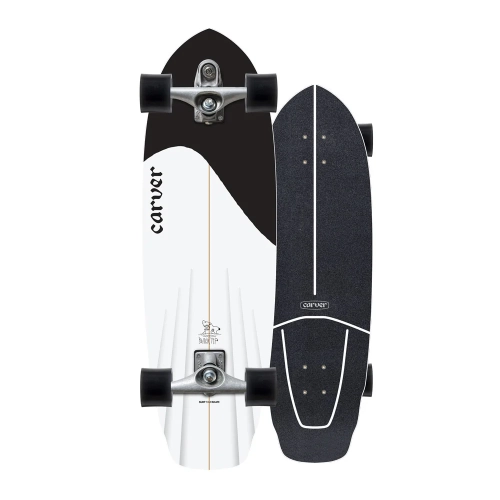 Carver Black Tip Surfskate C7 Complete - 9 7/8" x 32.5"
