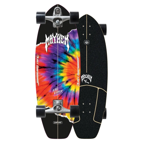 Carver Lost Rad Reapper Tie Dye Surfskate C7 Complete - 10 1/2” x 31"