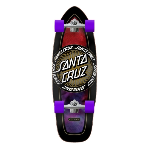 Santa Cruz Infinite Ringed Dot Cut Back Carver Surfskate 9.75" X 29.95"