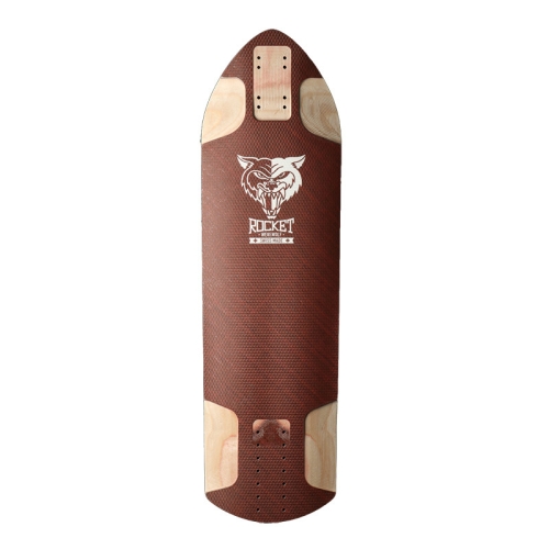 Rocket Werewolf Longboard Skateboard Deck Red  - 8.9" x 31.5"