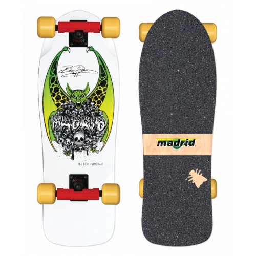 Madrid Beau Brown White 31" - Old School Skateboard Complete