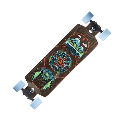 Pantheon Pranayama Cosmic Turtle Graphic Complete Commuter Longboard - Karma Wheels