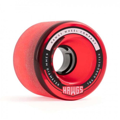 Fattie Hawgs 78A 63mm Wheels - Clear  Red