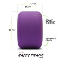 Orangatang BeefCake Purple Longboard Skateboard Wheels – 73mm 83a - Image 3