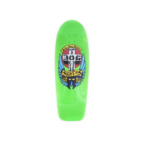 Dogtown Bull Dog OG 70s Classic 10" Old School Skateboard Deck - Lime / Red