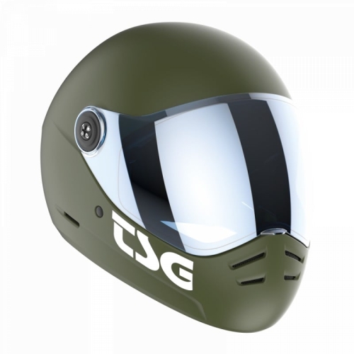Tsg Pass Pro Full Face Satin Green Helmet 2.0 - (Certified) - Large