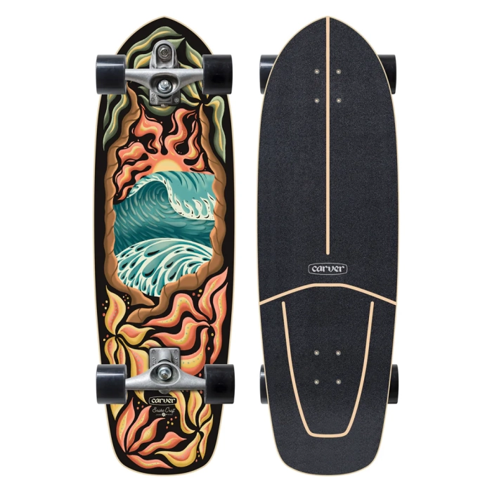 Carver Psychedelic Sunset Surfskate C7 Complete - 32"