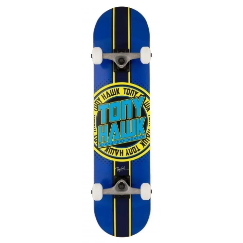 Tony Hawk SS 180+ Complete – Badge Logo (Blue / Yellow) – 7.5"