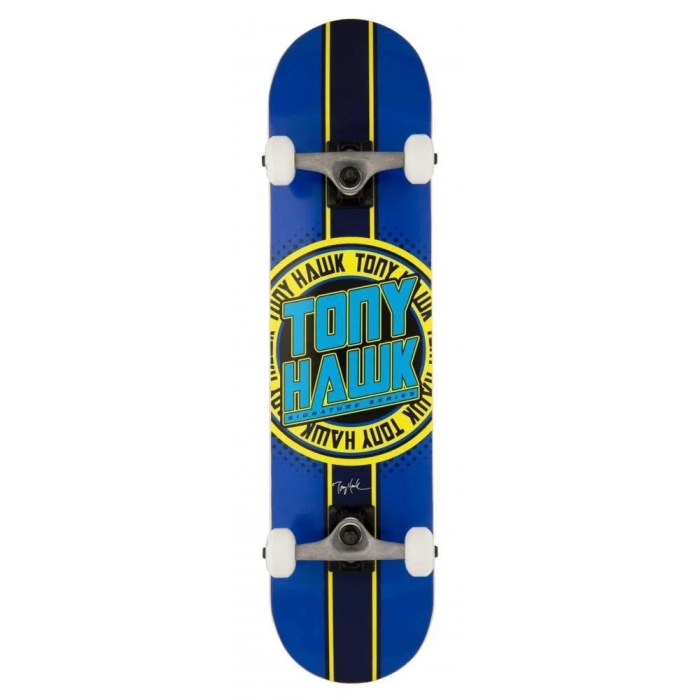 Tony Hawk SS 180+ Complete – Badge Logo (Blue / Yellow) – 7.5"